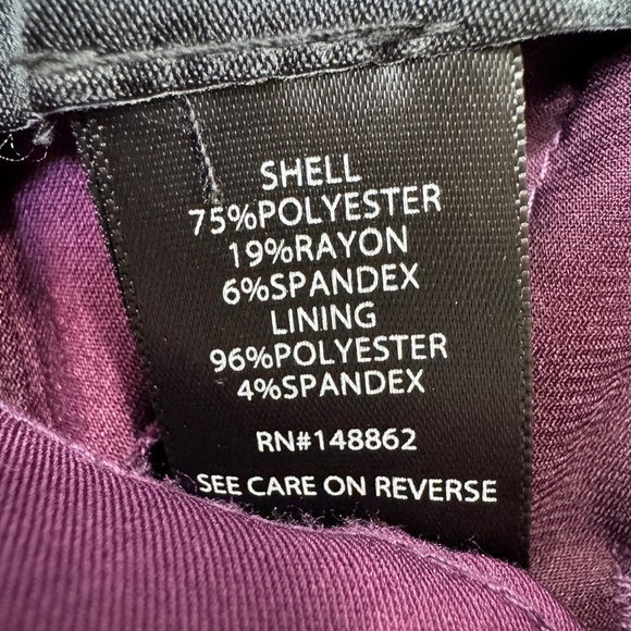 Studio by Torrid Wide Leg City Twill High Rise Pant Plum - Picture 7 of 10